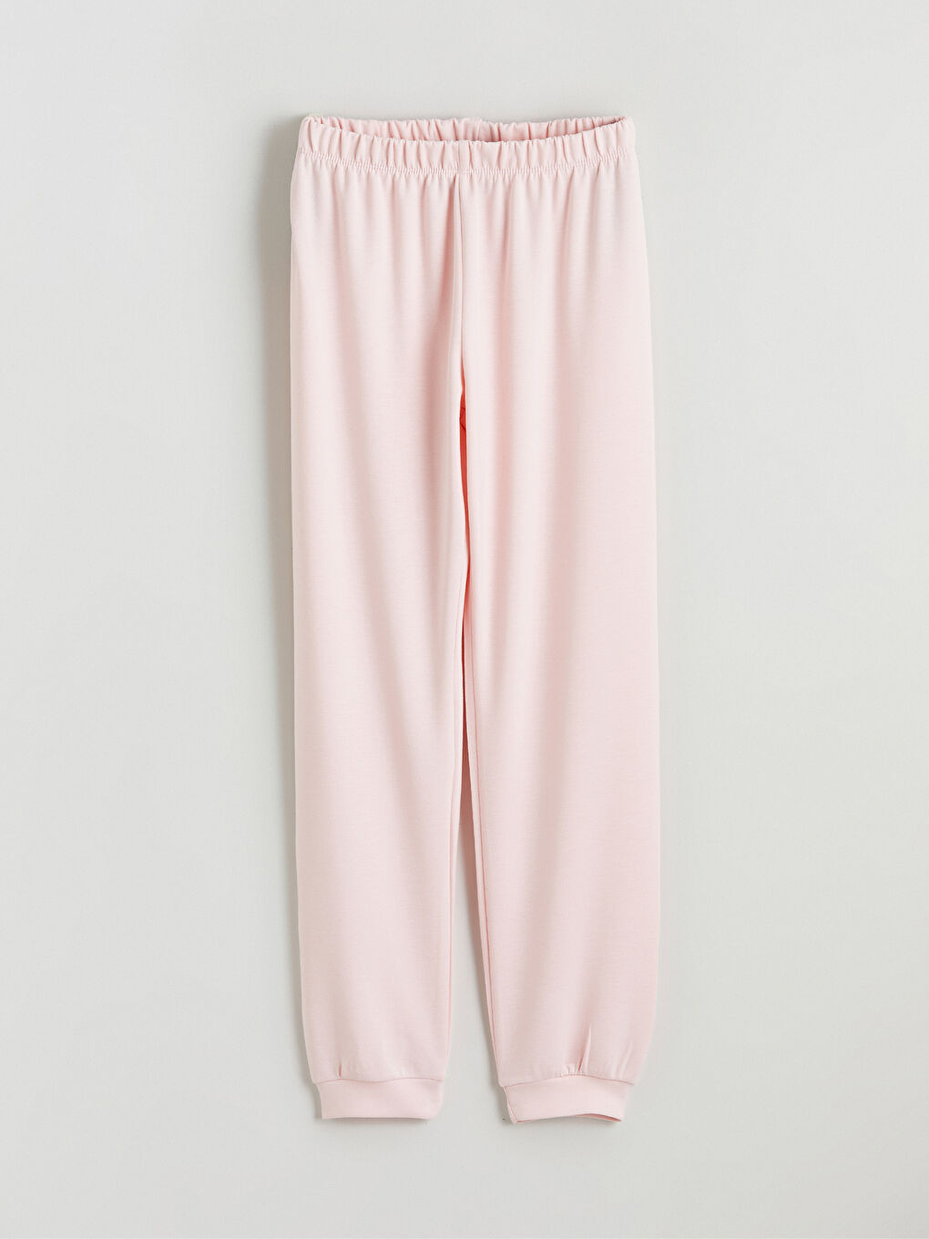 Pembe Beli Lastikli Kız Çocuk Pijama Alt-1