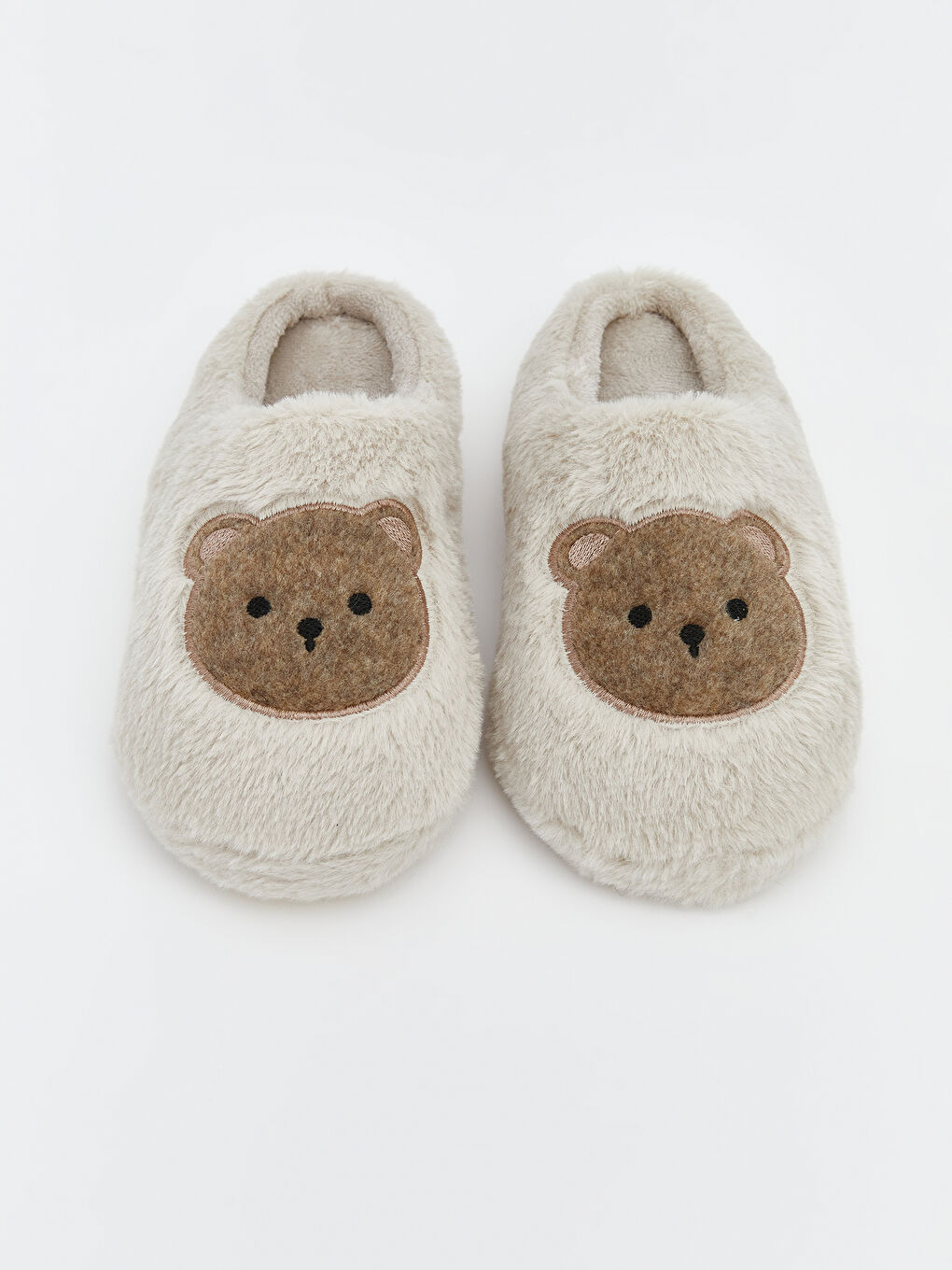 Bej Ayı Teddy Nakışlı Kız Çocuk Ev Terliği-2