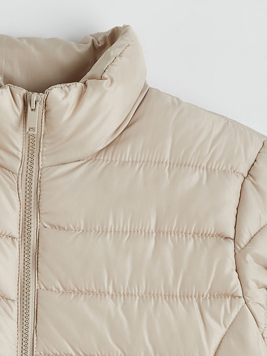 Karışık Dik Yaka Kadın Şişme Mont-6