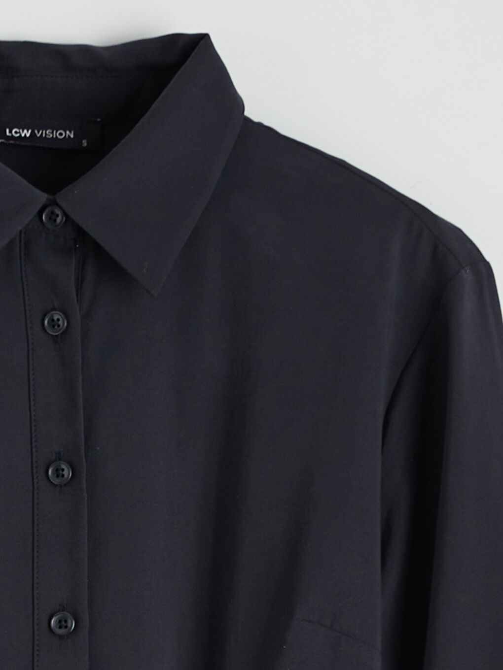 Antrasit Beli Kemerli Gömlek Elbise-5