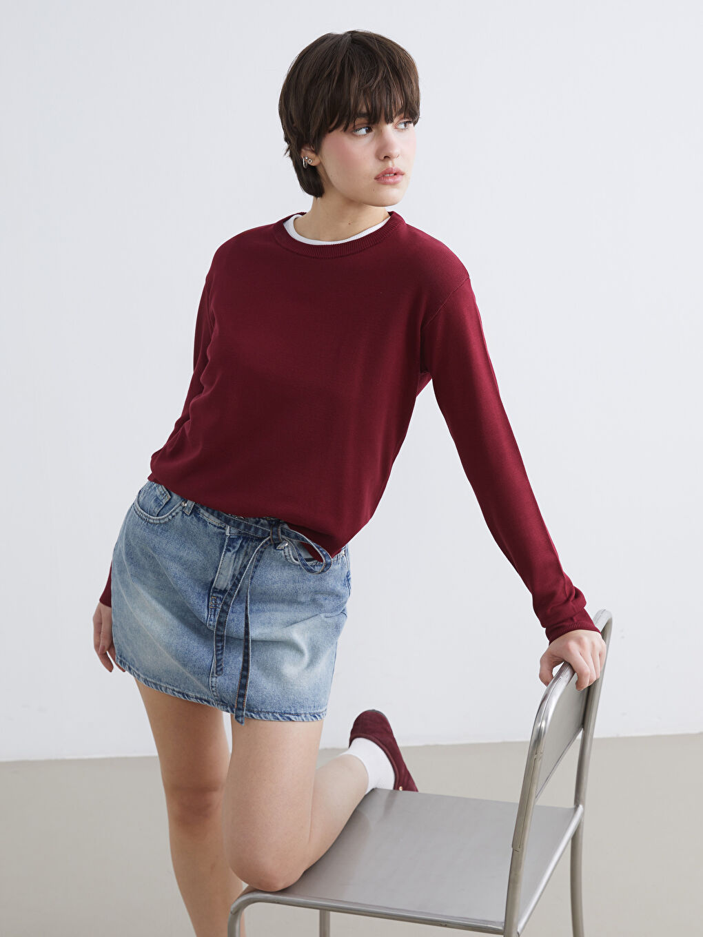 Women's Crewneck Knit Sweater