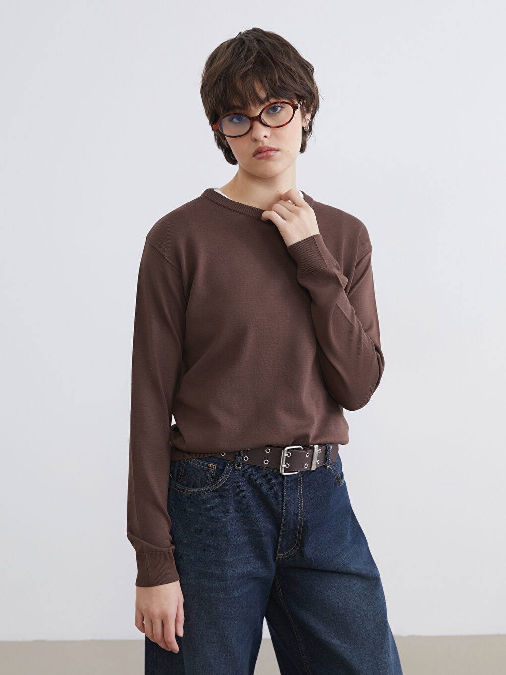 Woman BROWN Sweater