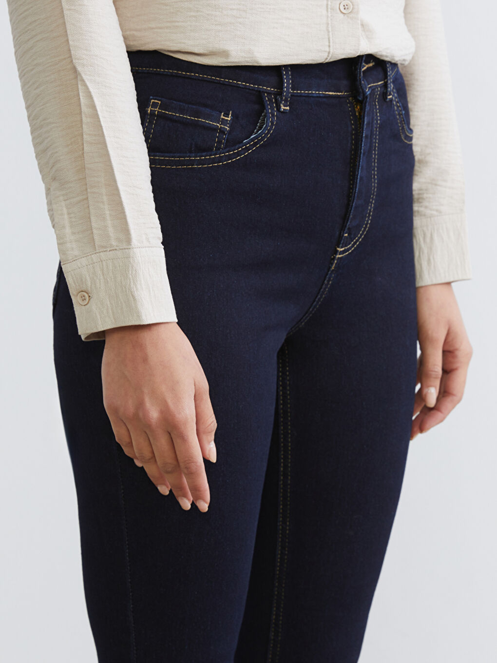 İndigo Süper Skinny Fit Kadın Jean Pantolon-2