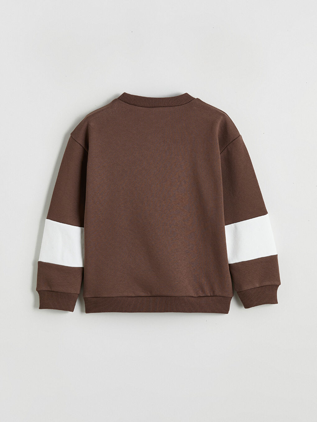 Kahverengi Bisiklet Yaka New York Baskılı Erkek Çocuk Sweatshirt-1