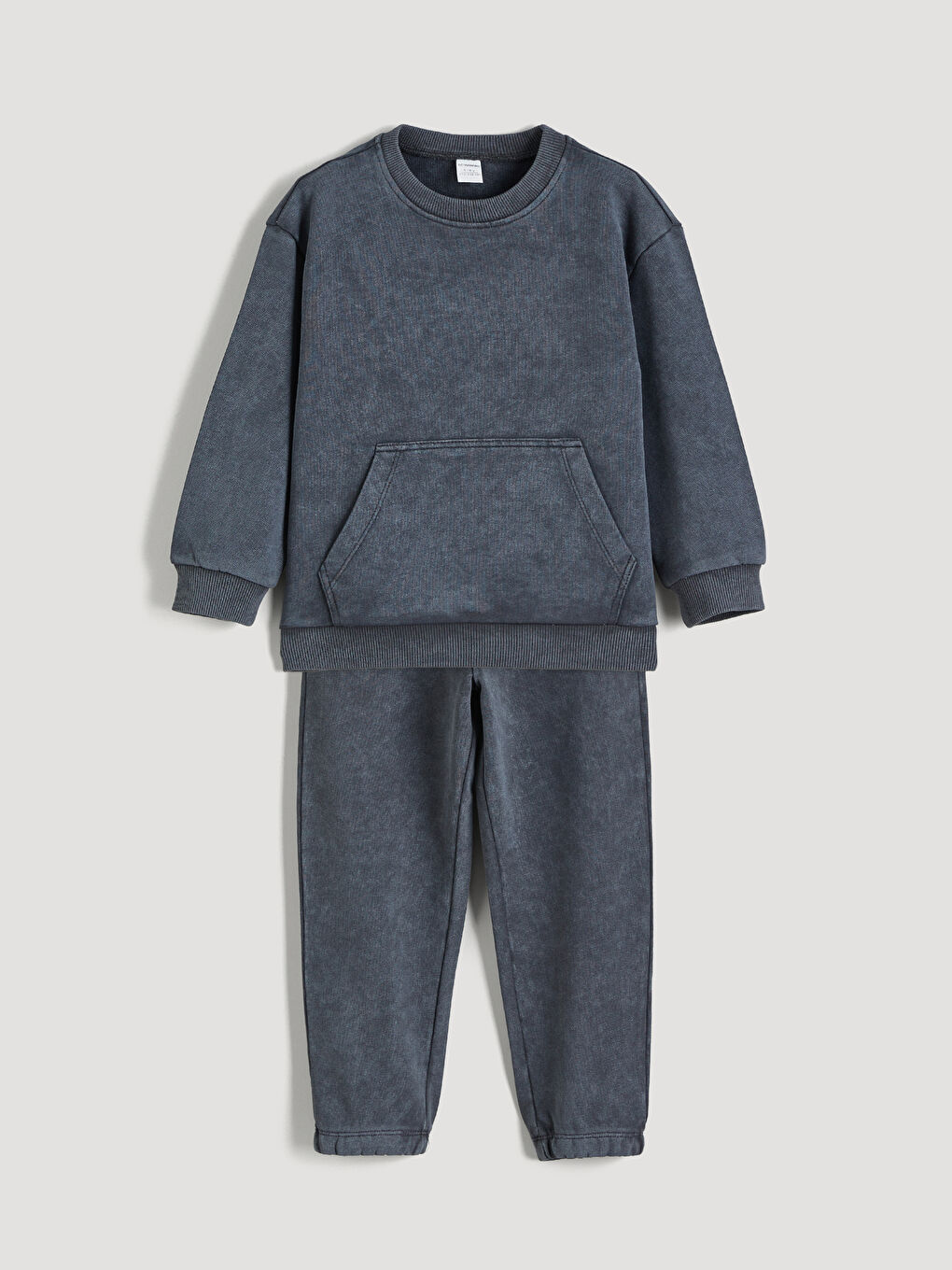 Antrasit Bisiklet Yaka Erkek Çocuk Eşofman Takımı-1