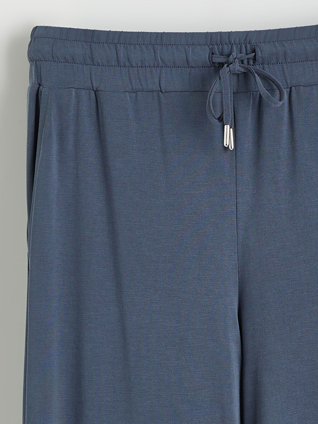 Antrasit Beli Lastikli Kadın Pijama Altı-1