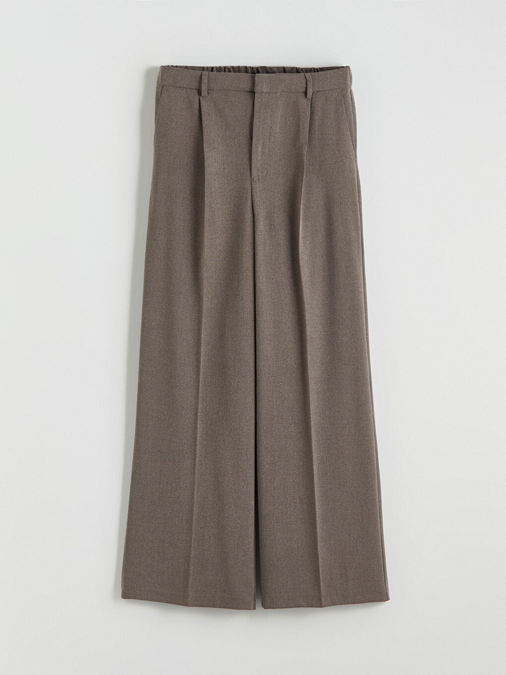Elastic Waist Wide Leg Women's Trousers-4