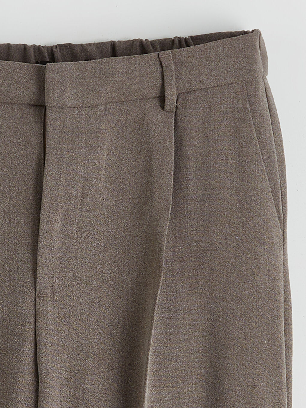 Elastic Waist Wide Leg Women's Trousers-5