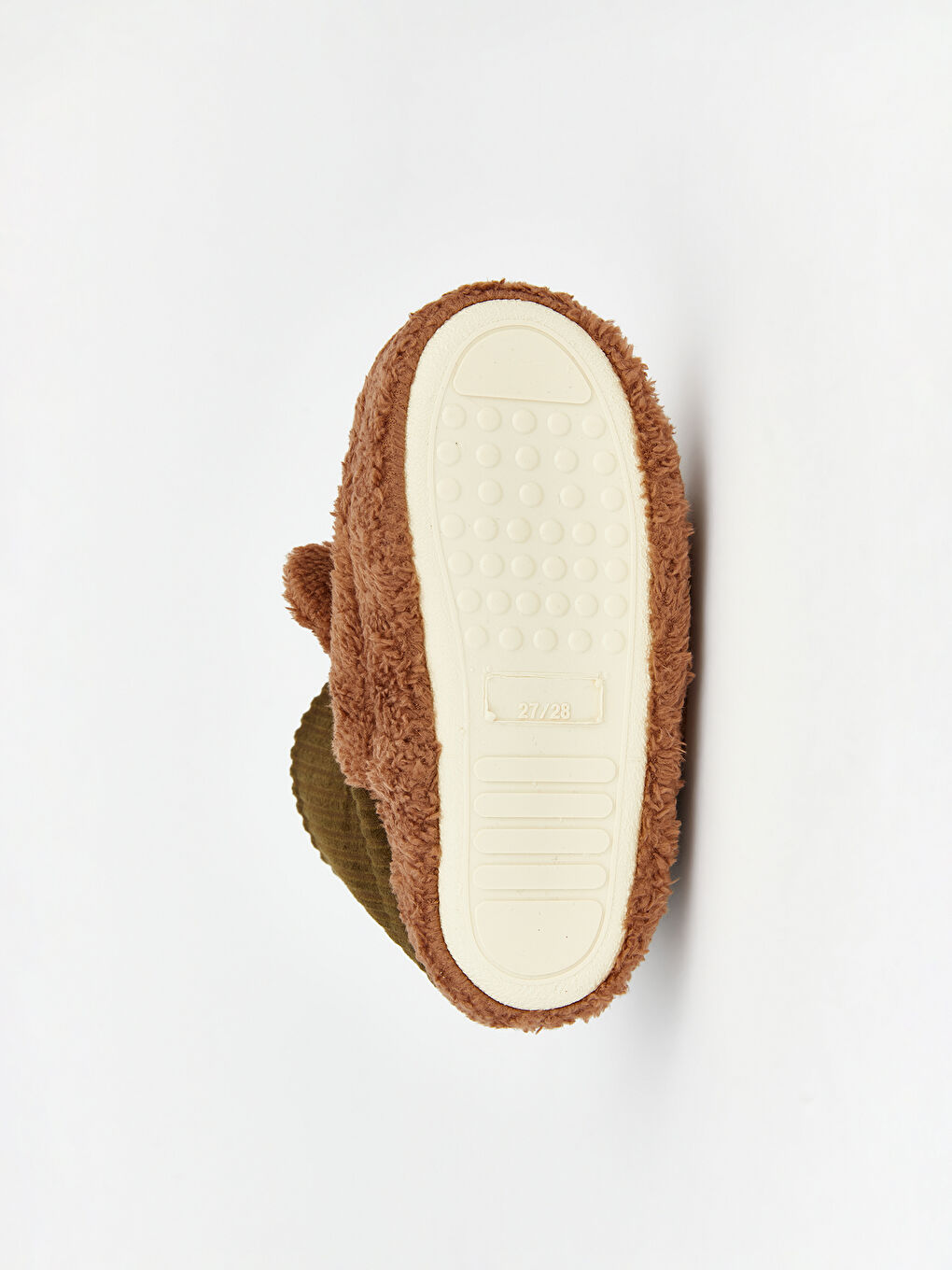 Haki Hayvan Figürlü Pelüş Erkek Bebek Panduf-3