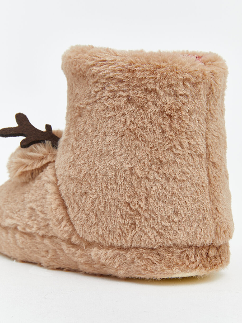 Bej Hayvan Figürlü Pelüş Erkek Bebek Panduf-4