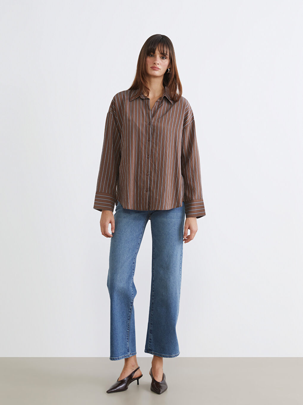 İndigo Wideleg Kadın Jean Pantolon