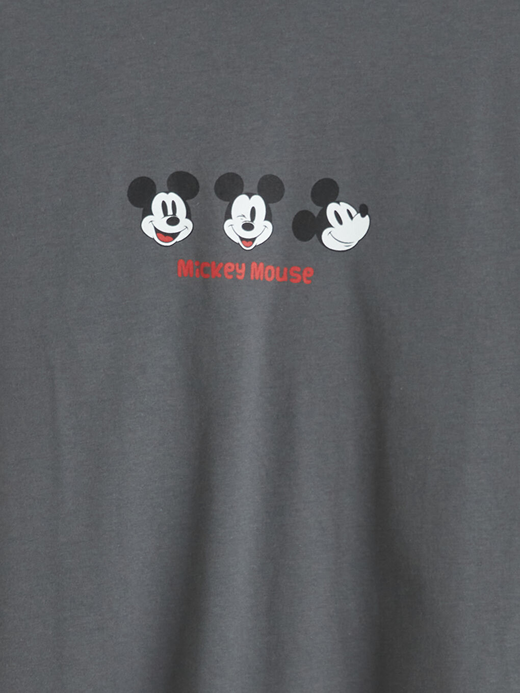 Gri Mickey Mouse Baskılı Kadın Pijama Takım-2