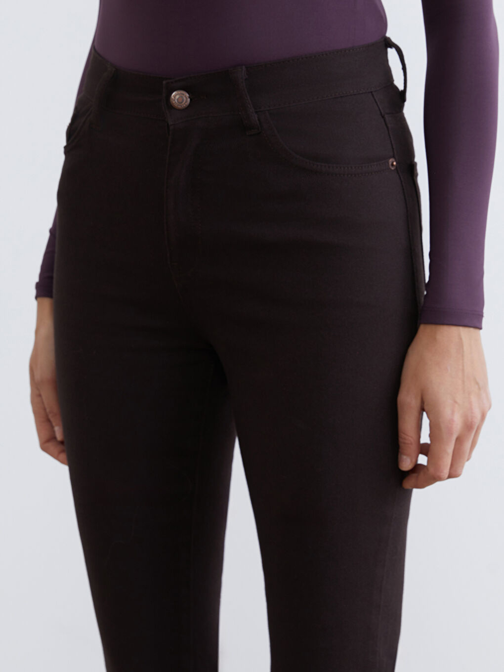 Kahverengi Mars Flare Kadın Jean Pantolon-2