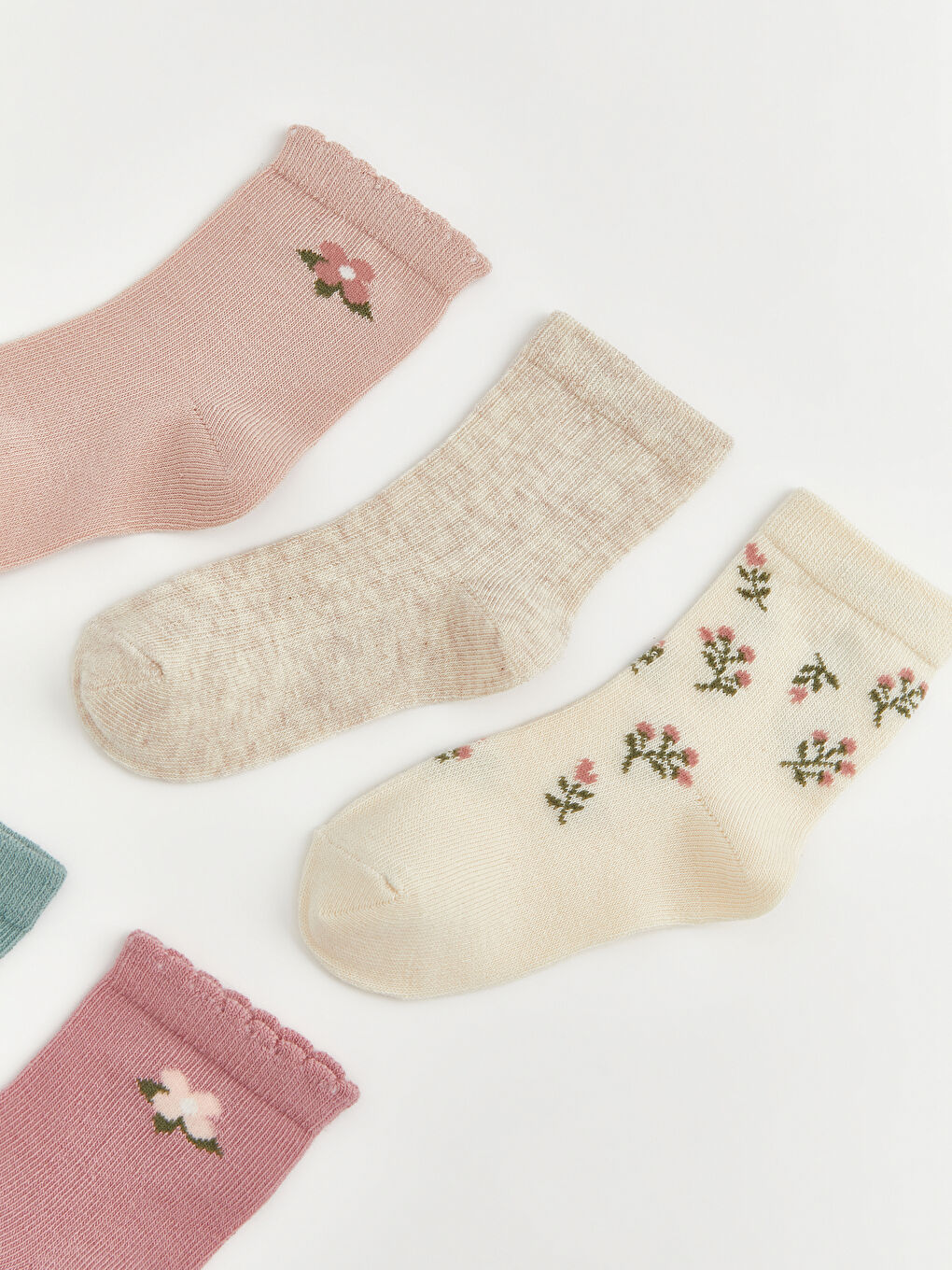 Patterned Baby Girls' Ankle Socks 5-Pack-1