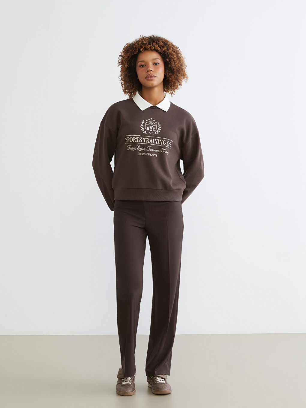 Woman BROWN Sweatshirt-1