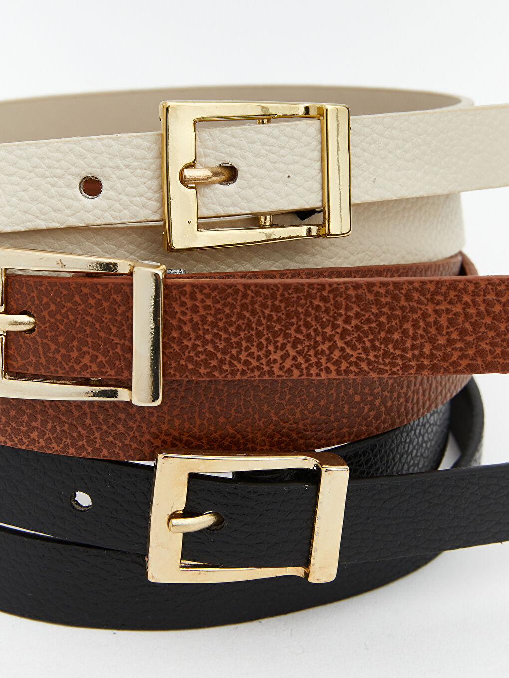 әйелдерге арналған жасанды былғары белдік 3 данадан тұратын-4