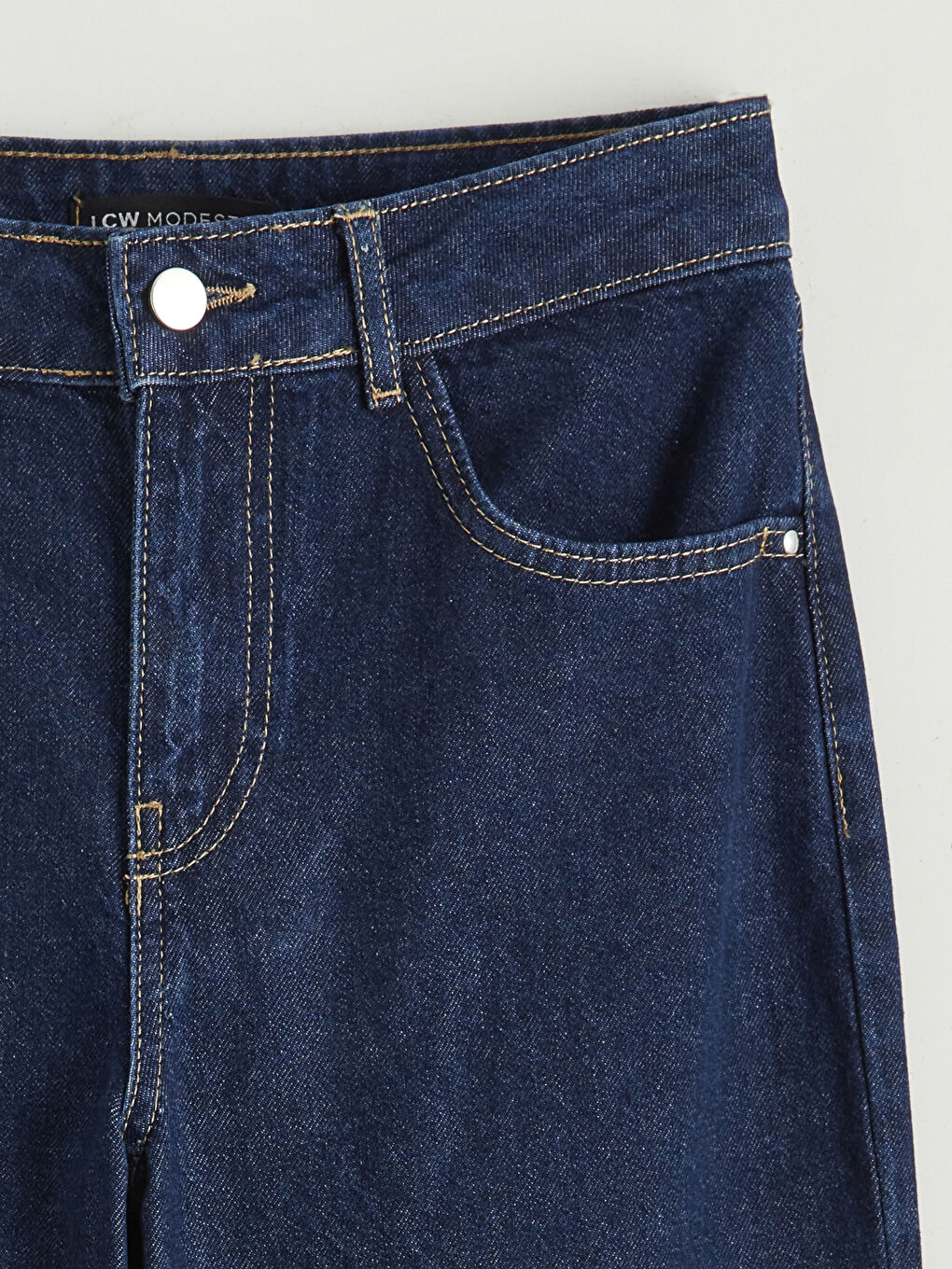 İndigo Wideleg Kadın Jean Pantolon-6