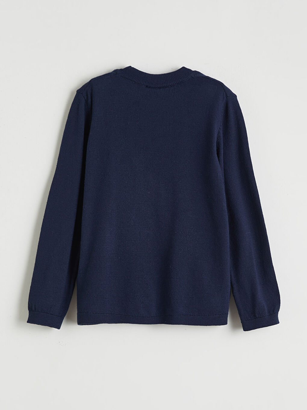 Lacivert Bisiklet Yaka Erkek Çocuk Triko Kazak-1