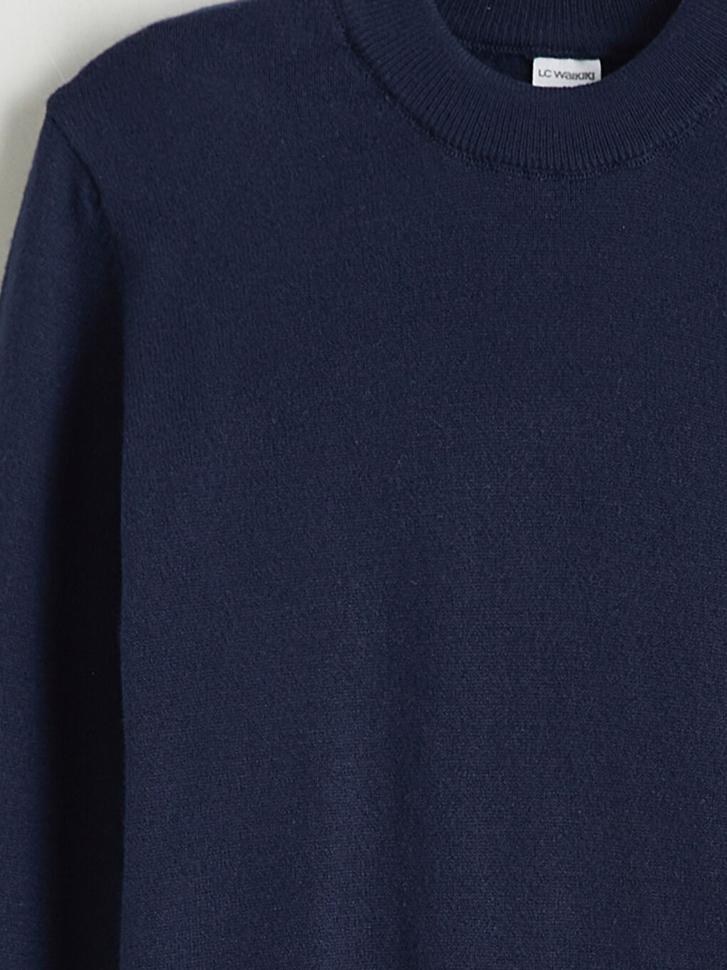 Lacivert Bisiklet Yaka Erkek Çocuk Triko Kazak-2