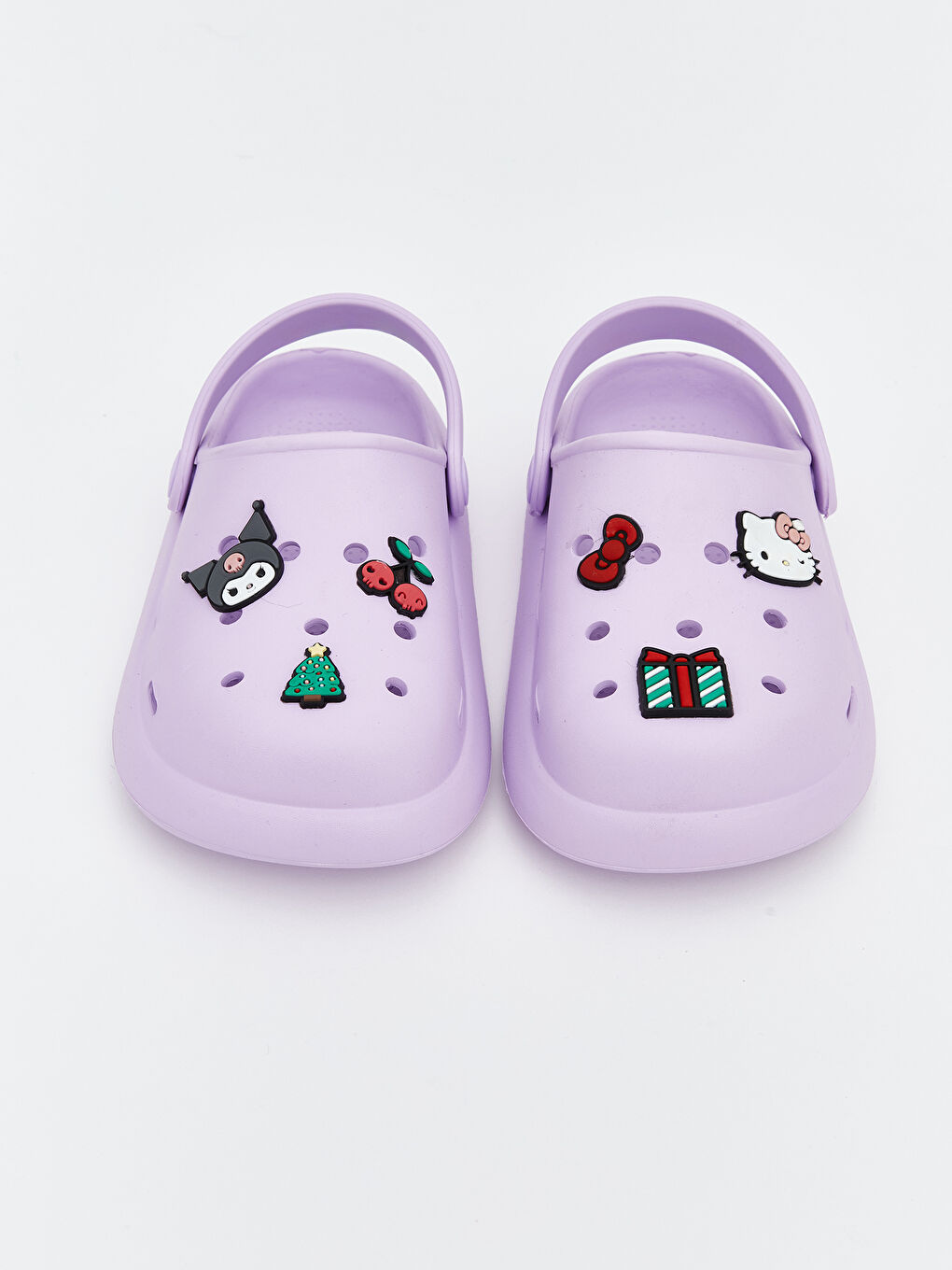 Lila Kuromi Baskılı Kız Bebek Sabo Terlik-2