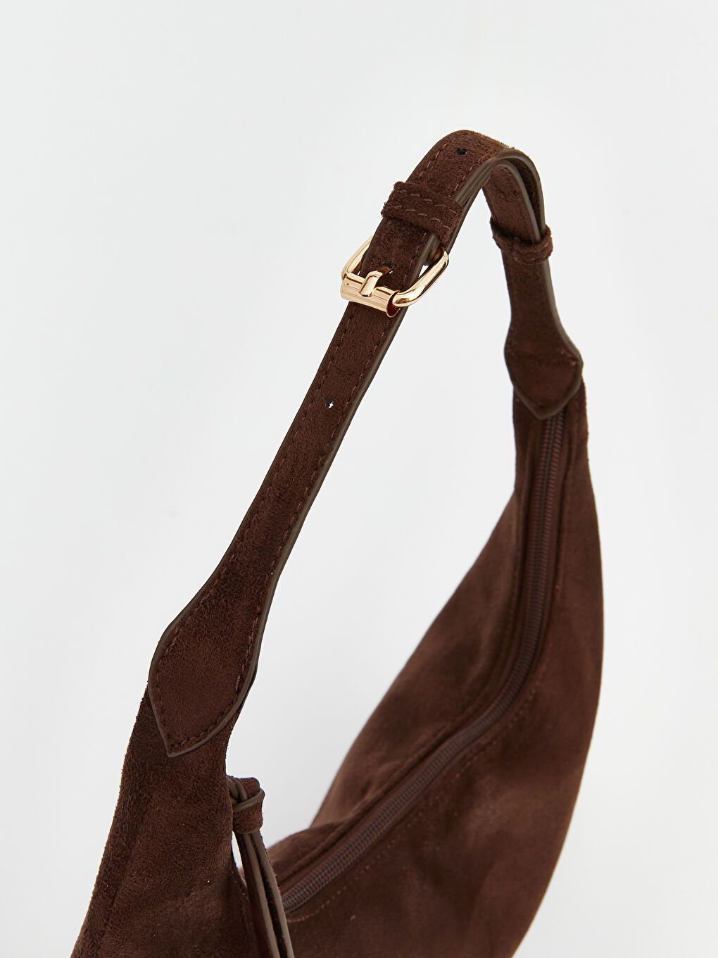 Suede-Look Women's Shoulder Bag-2