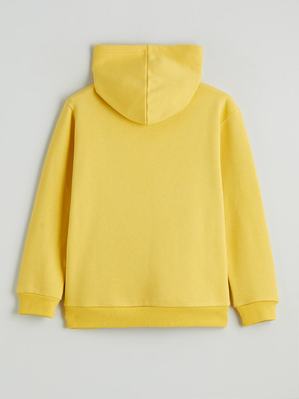 Sarı Kapüşonlu Erkek Çocuk Kalın Sweatshirt-1