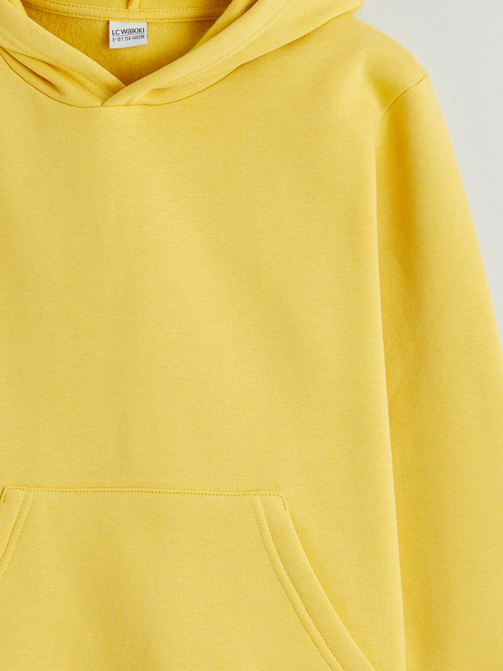 Sarı Kapüşonlu Erkek Çocuk Kalın Sweatshirt-2