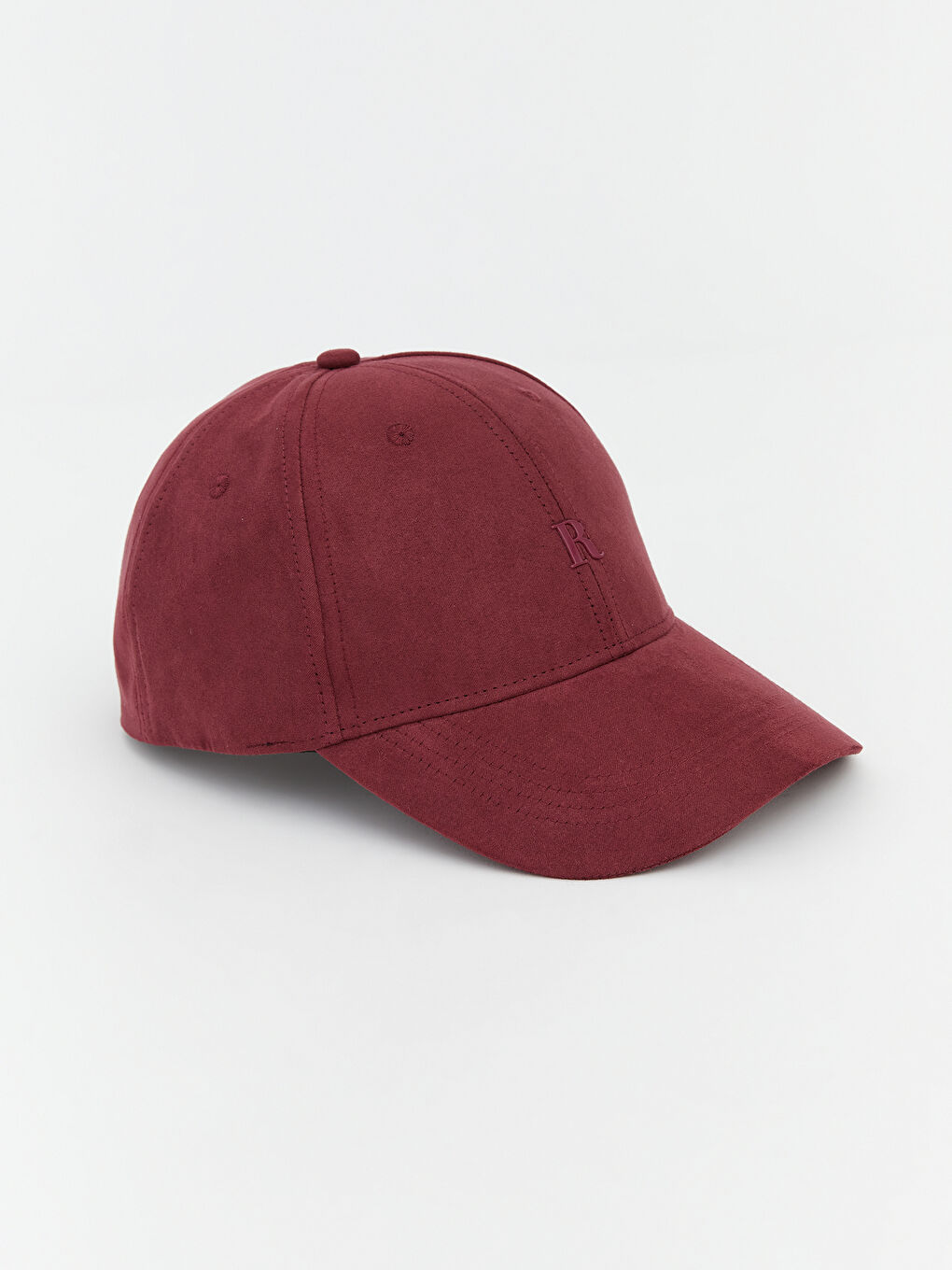 Bordo Yazı Nakışlı Kadın Kep Şapka-1