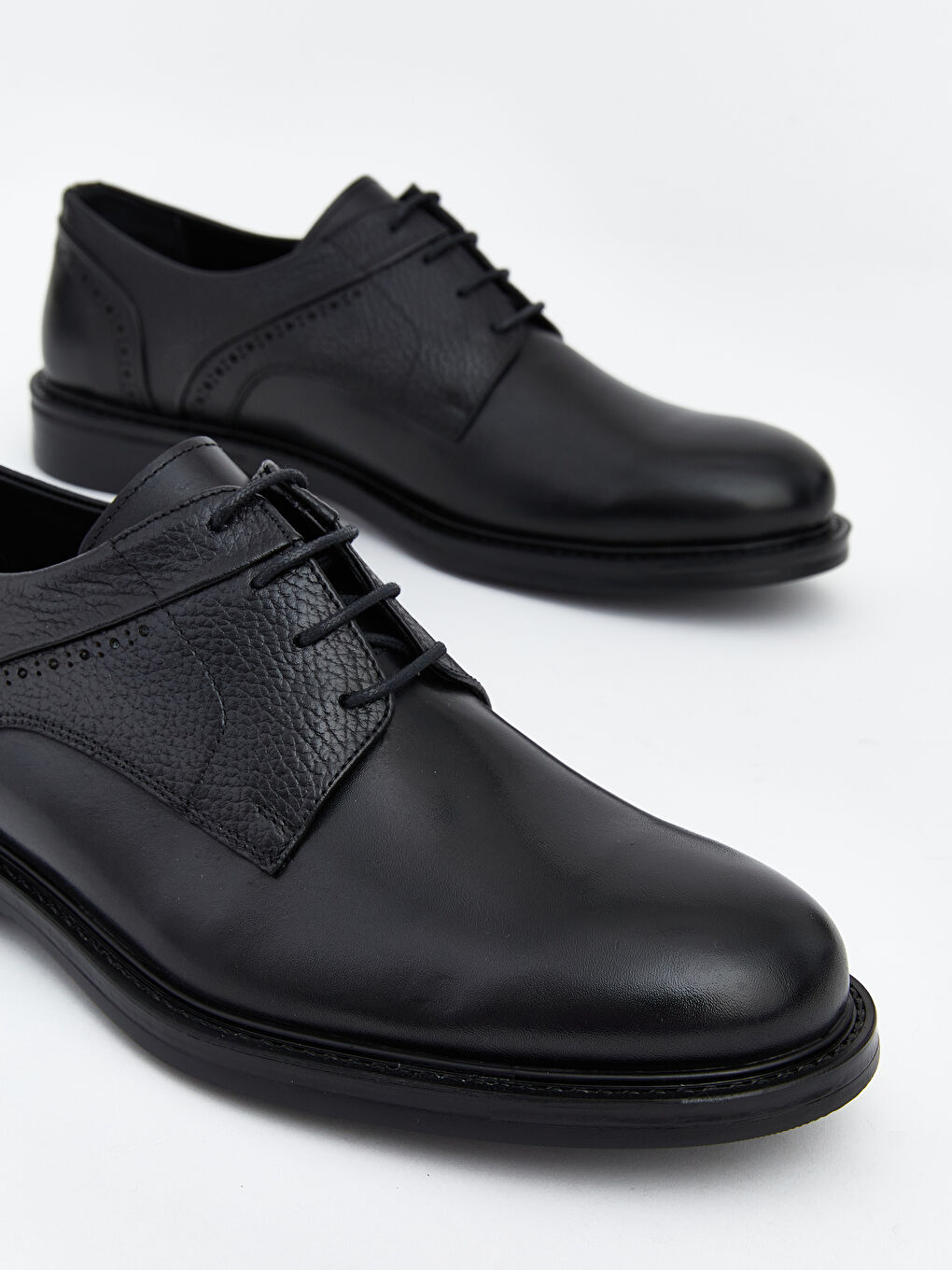 Siyah Bağcıklı Hakiki Deri Erkek Klasik Ayakkabı-2