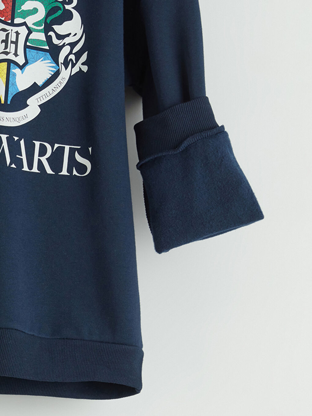 Lacivert Harry Potter Baskılı Erkek Çocuk Kalın Sweatshirt-2