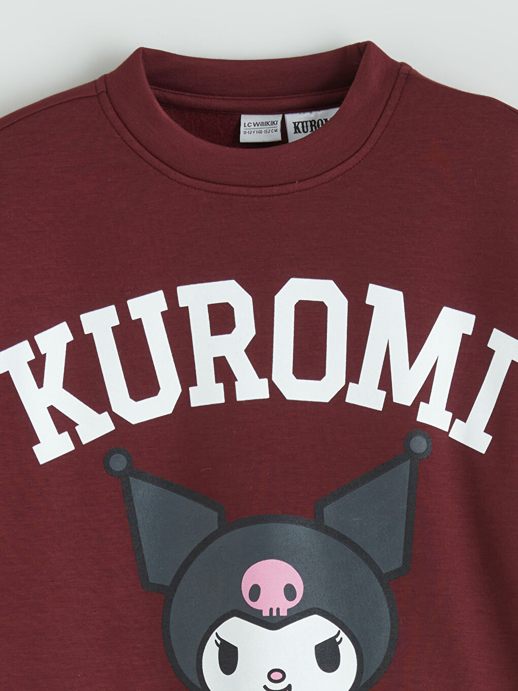 Bordo Kuromi Baskılı Kız Çocuk Sweatshirt ve Eşofman Altı-2