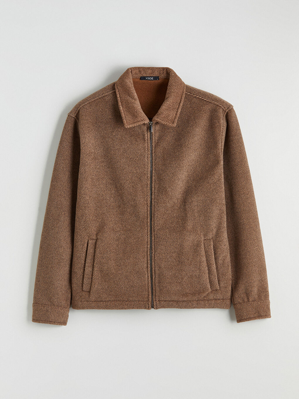 Kahverengi Regular Fit Uzun Kollu Kaşe Erkek Gömlek Ceket-4