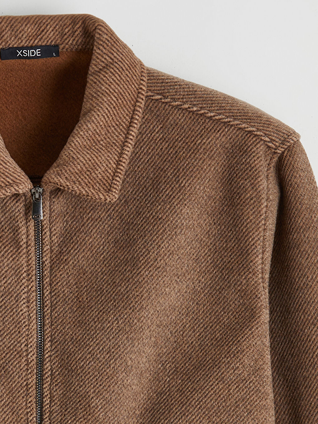 Kahverengi Regular Fit Uzun Kollu Kaşe Erkek Gömlek Ceket-5