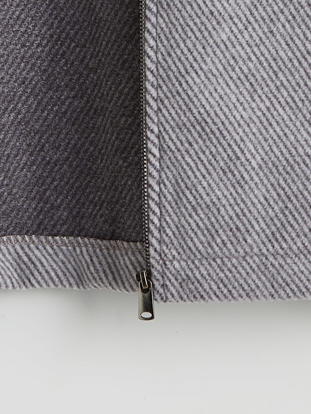 Gri Regular Fit Uzun Kollu Kaşe Erkek Gömlek Ceket-6