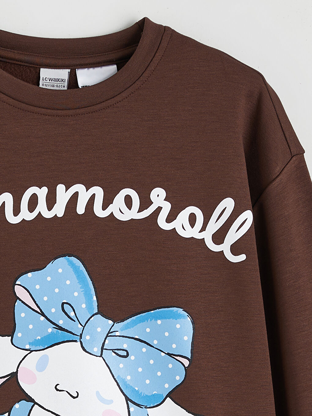 Kahverengi Cinnamoroll Baskılı Kız Çocuk Sweatshirt ve Tayt-2