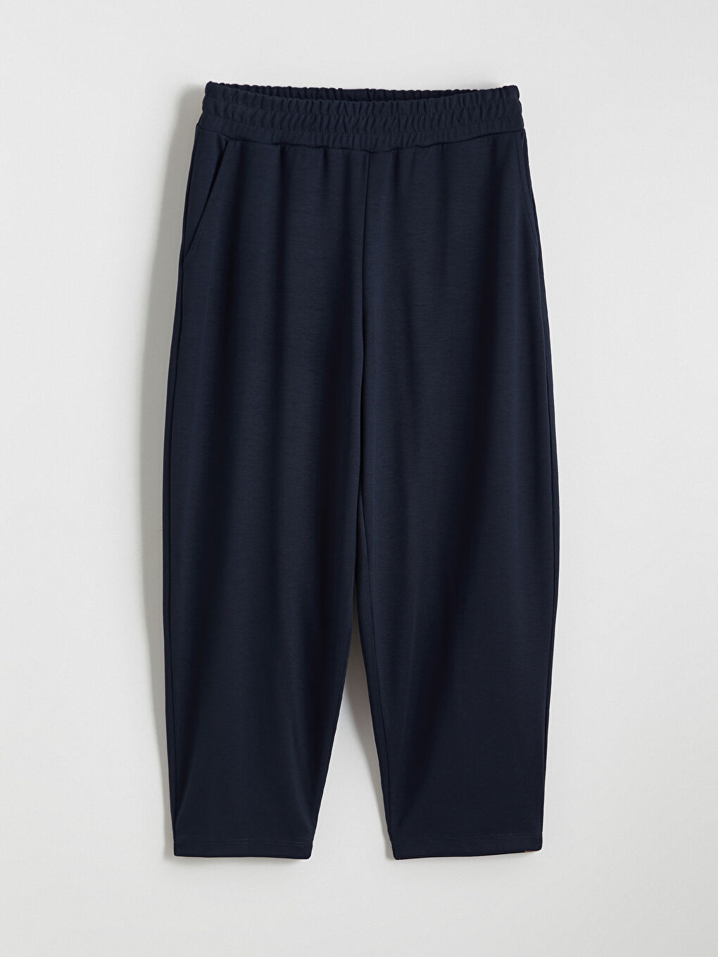 Lacivert Beli Lastikli Kadın Eşofman Altı-4