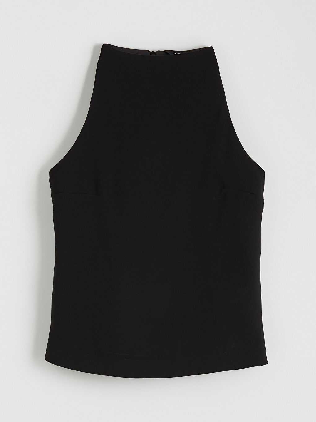 Siyah Halter Yaka Bluz-4