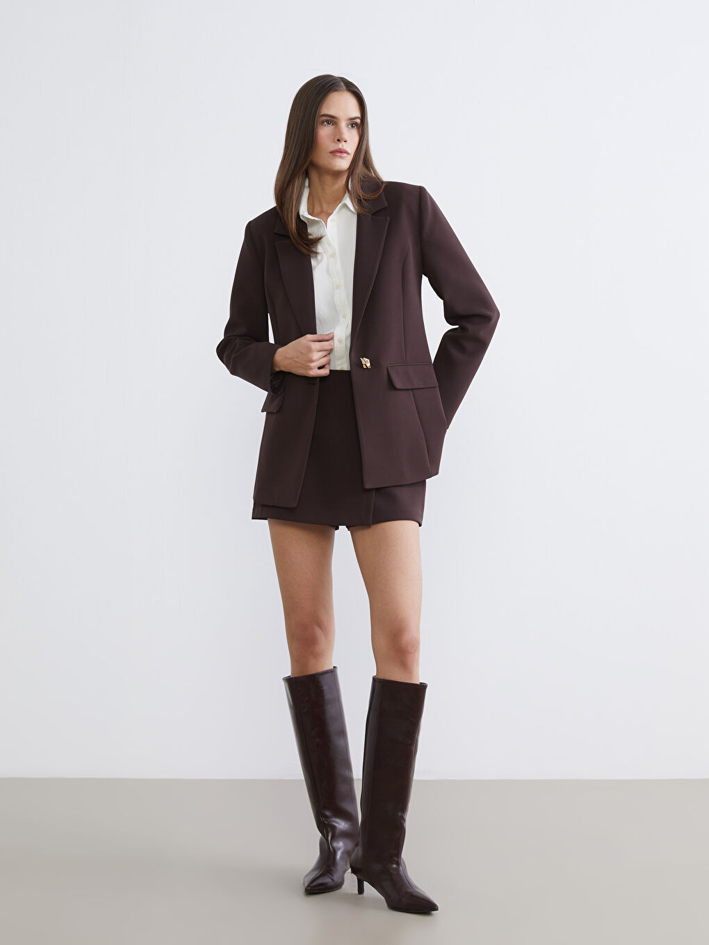 Crepe Women's Blazer Jacket-1