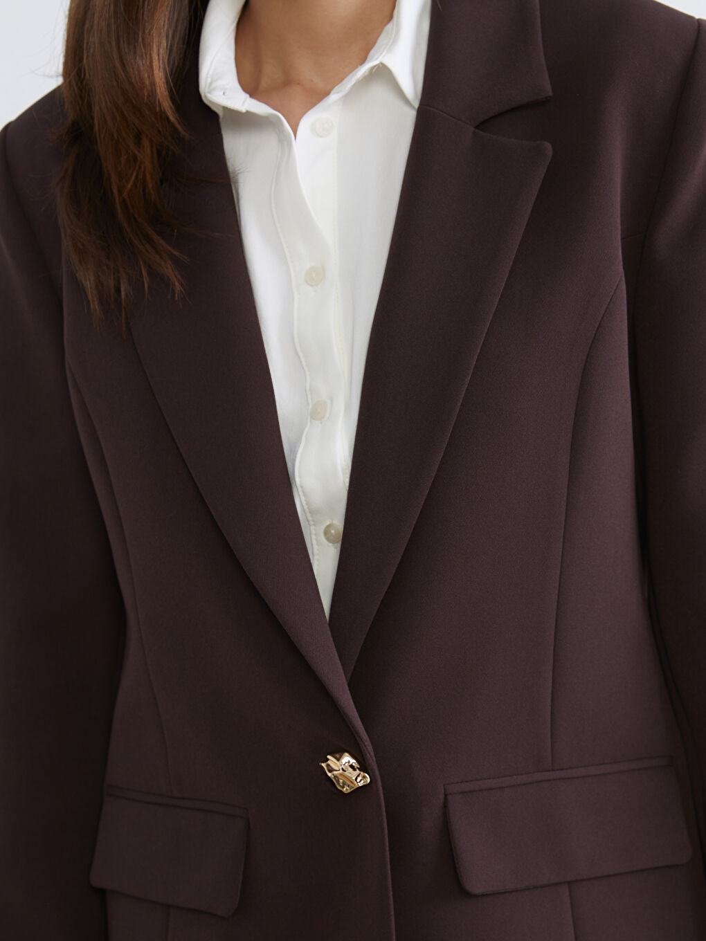 Crepe Women's Blazer Jacket-2