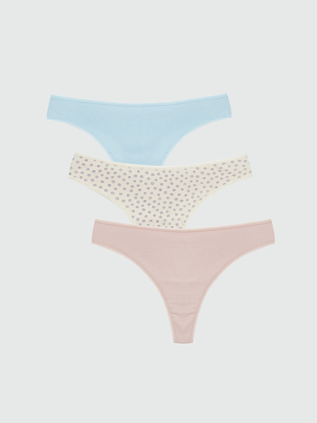 Mor Baskılı Tanga Külot 3'lü