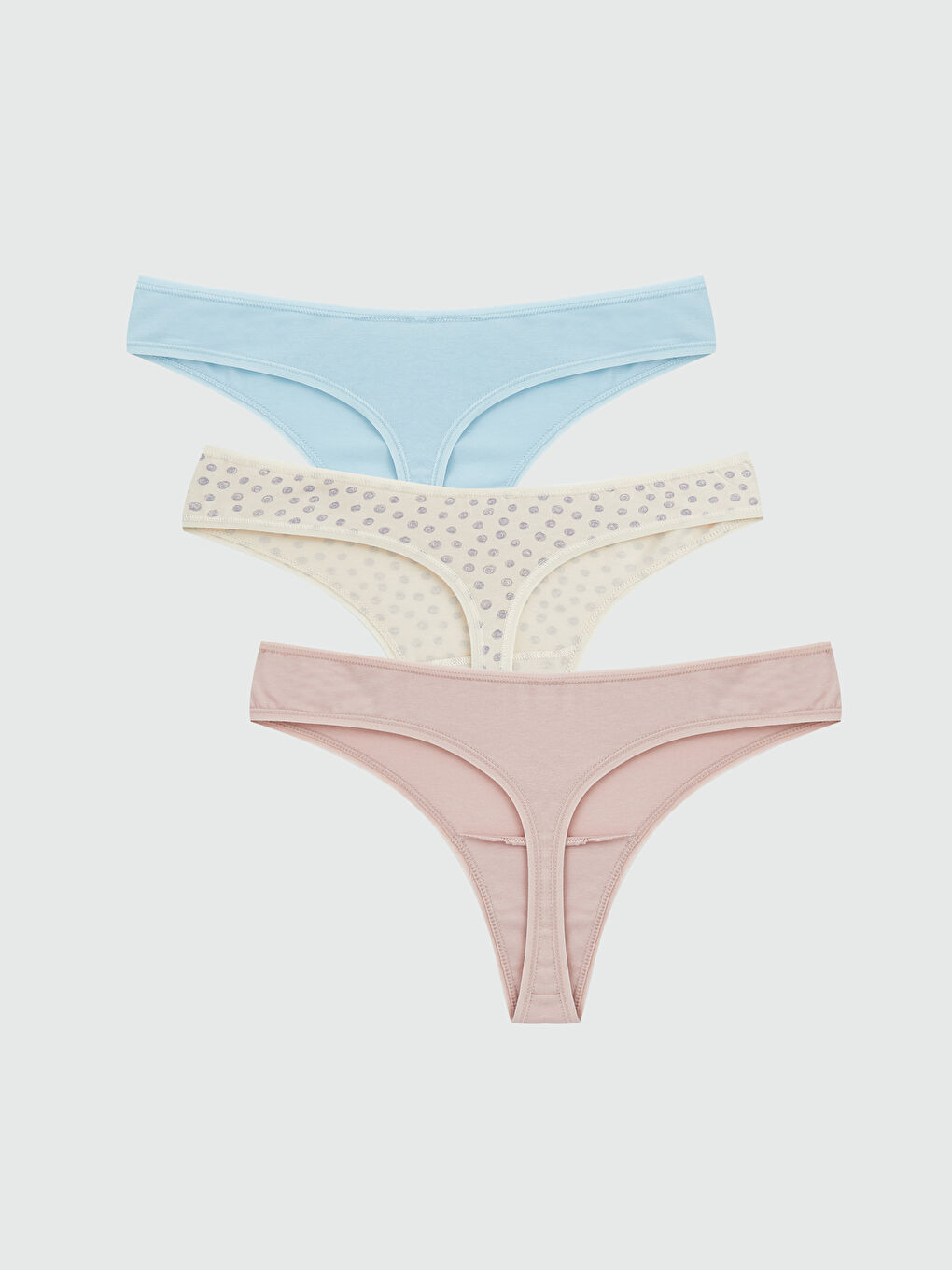 Mor Baskılı Tanga Külot 3'lü-1