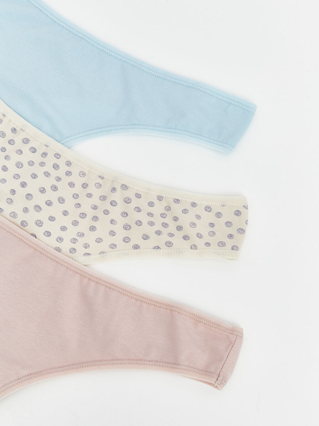 Mor Baskılı Tanga Külot 3'lü-2