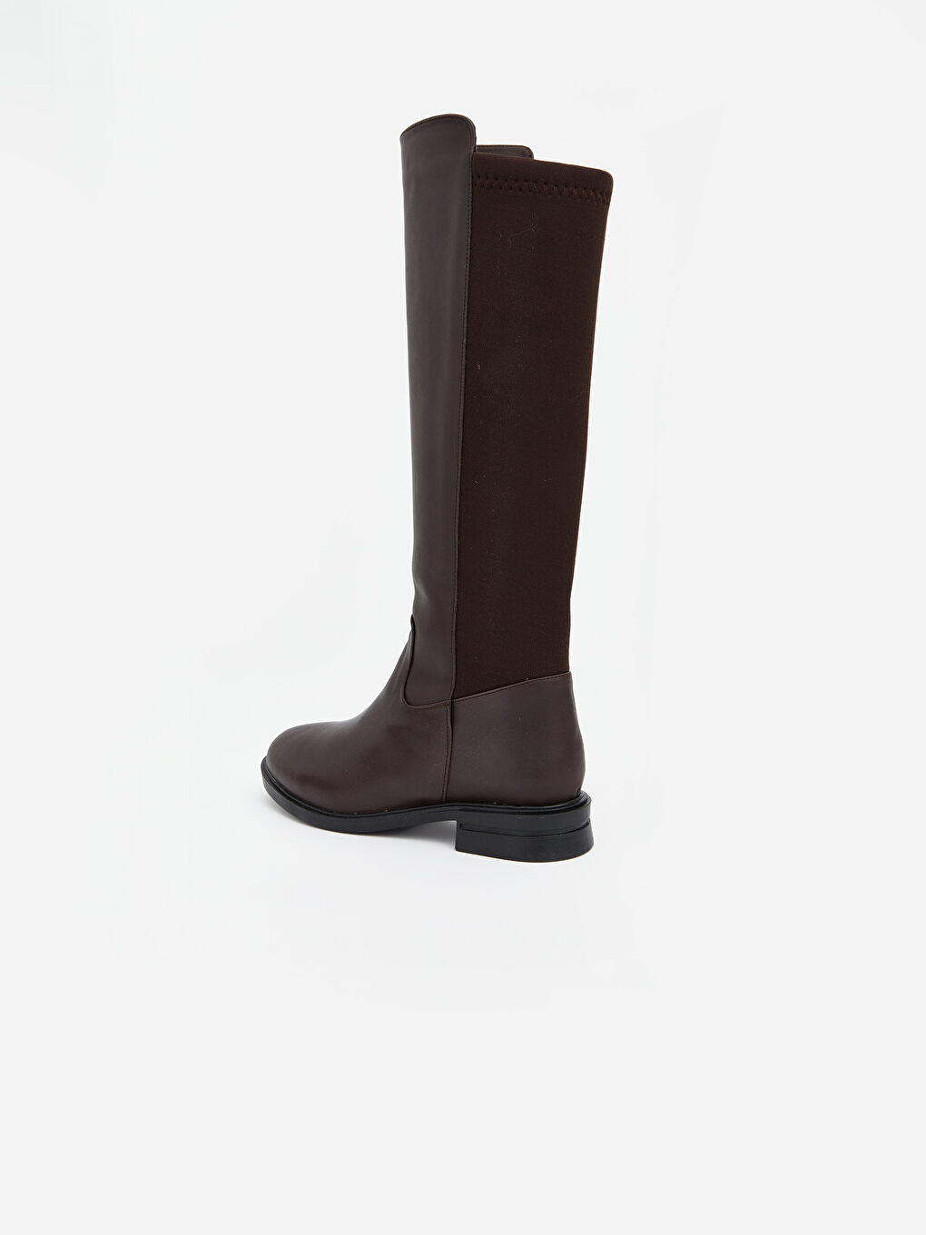 Kahverengi Deri Görünümlü Kadın Çizme-4