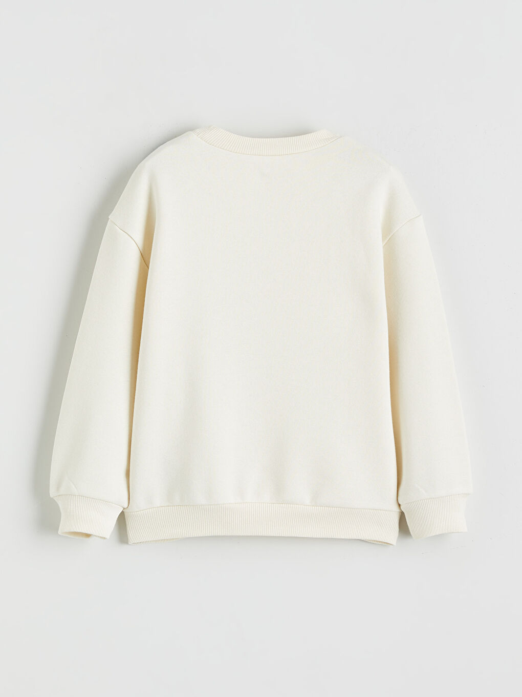 Bej Baskılı Erkek Çocuk Kalın Sweatshirt-1