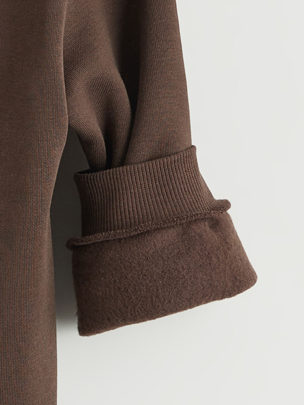 Kahverengi Baskılı Erkek Çocuk Kalın Sweatshirt-1