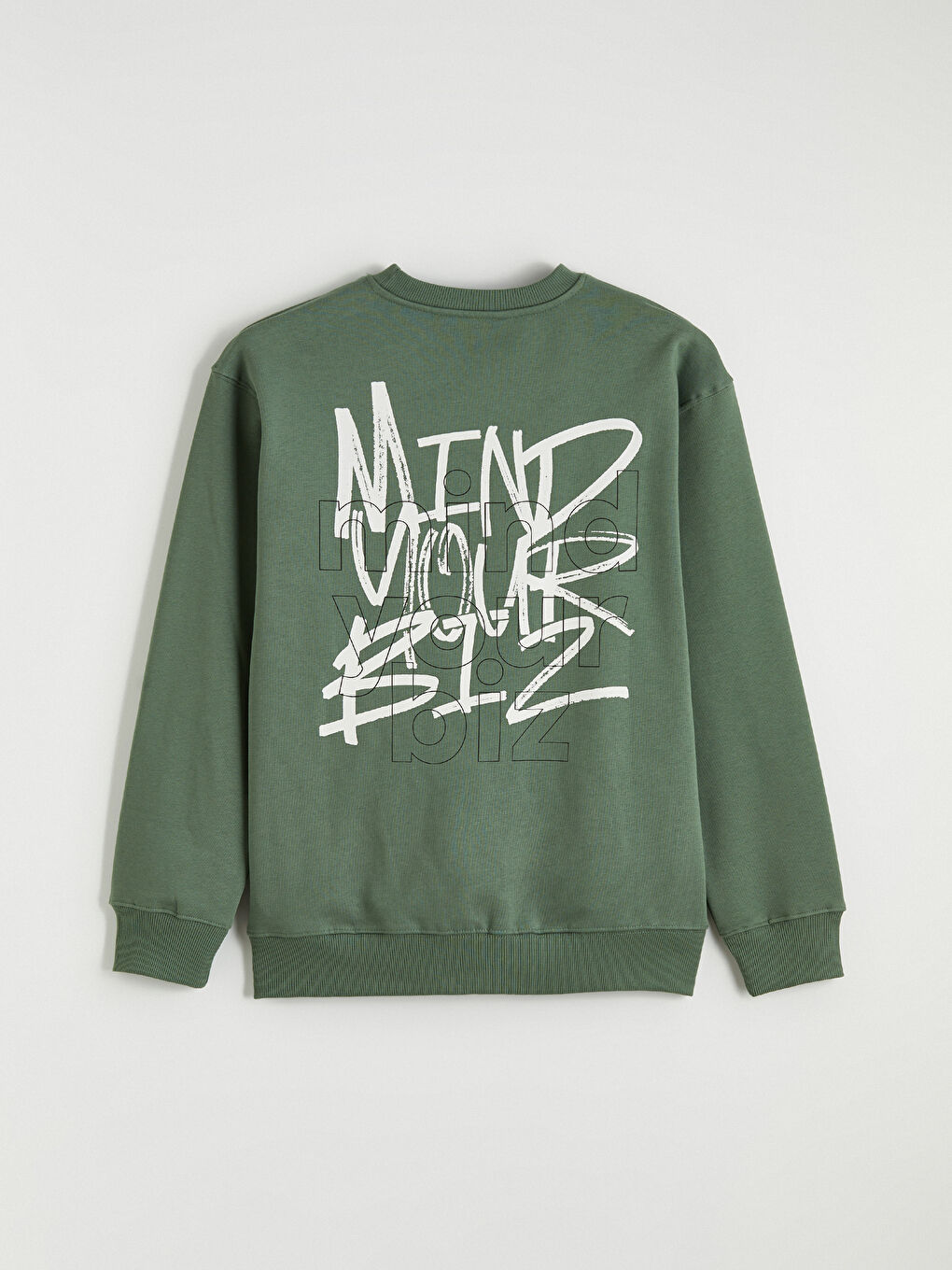 Crew Neck Printed Men's Sweatshirt-7