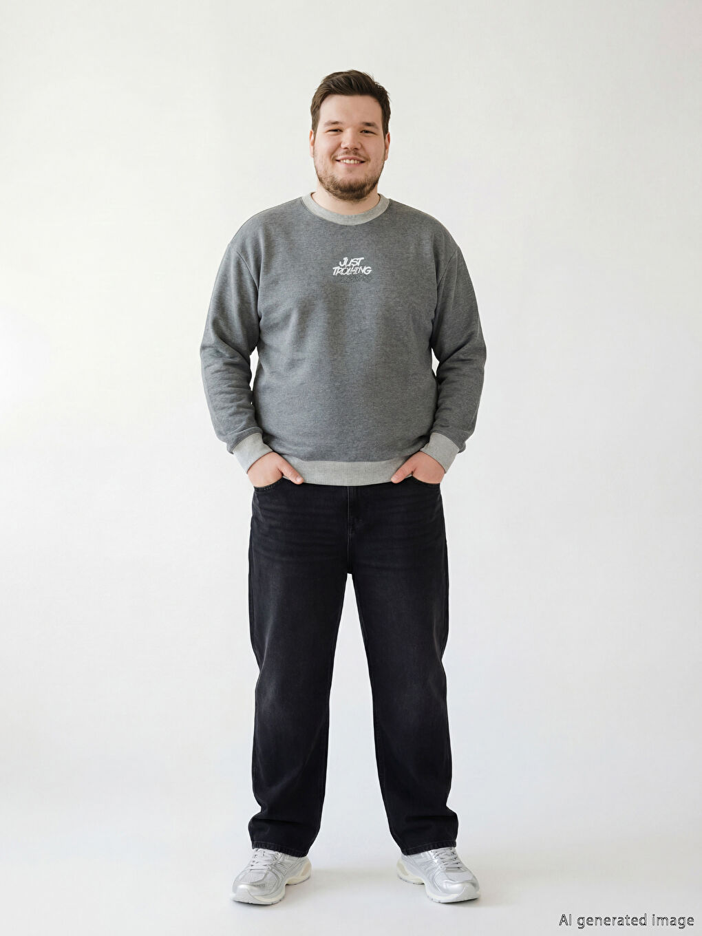 Sweat-shirt Homme Imprimé Col Rond-1