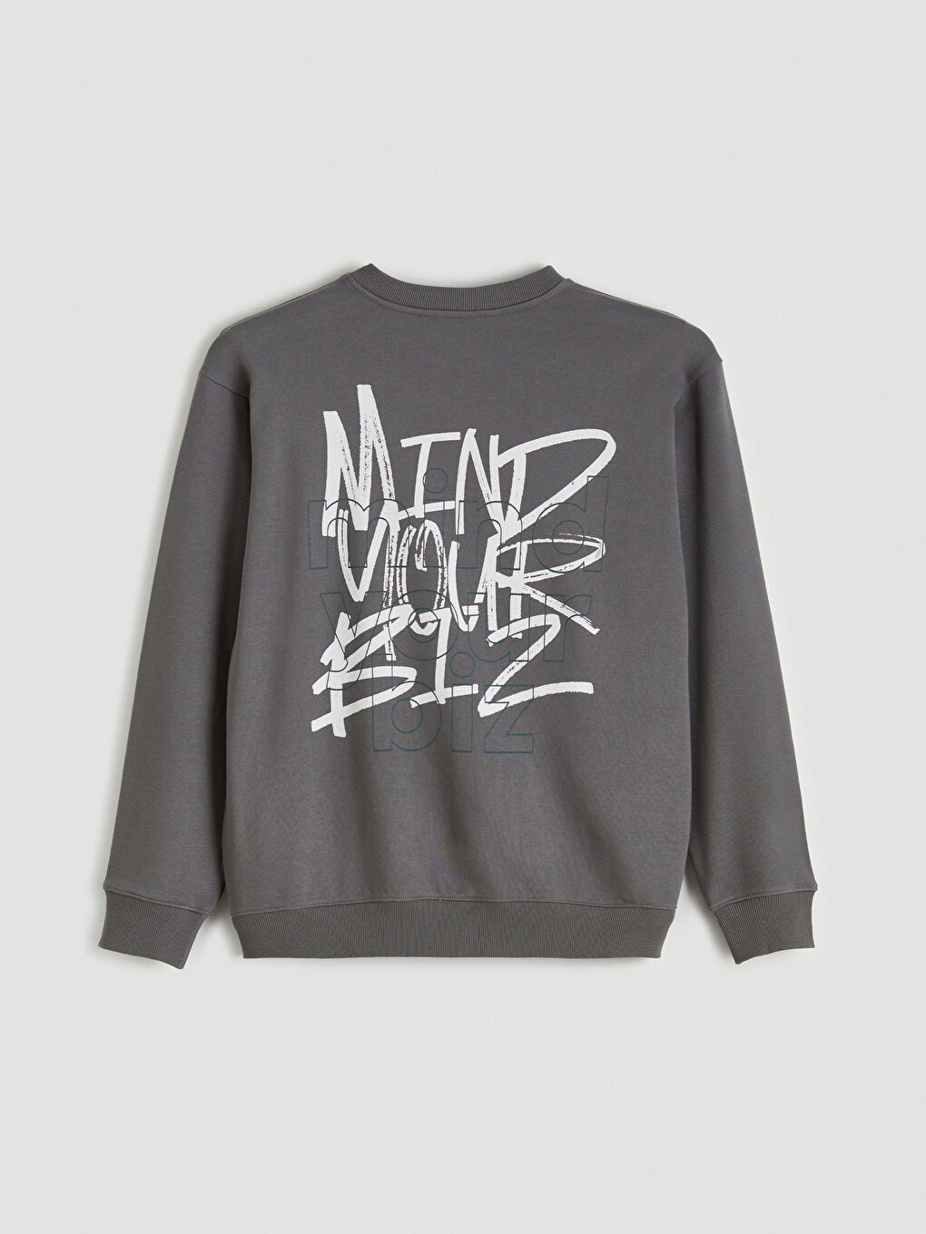 Sweat-shirt GRIS Homme-5