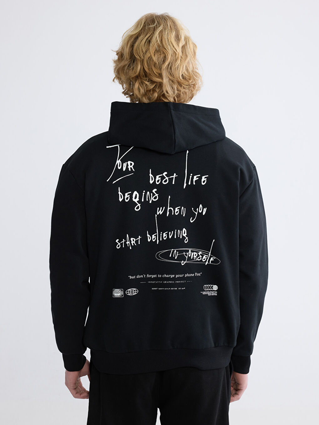 Printed Men's Thick Hoodie-3