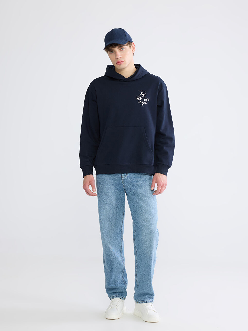 Printed Men's Thick Hoodie-1